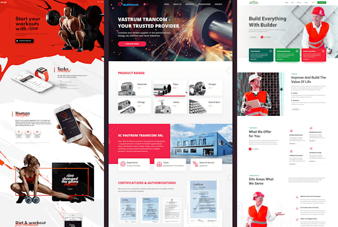 design fast loading business website, restaurant, bar website