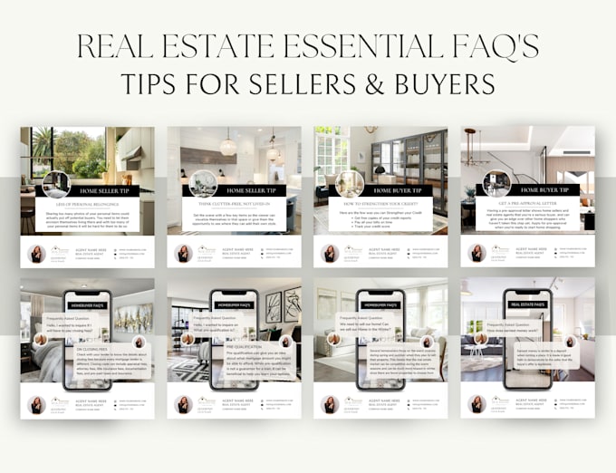 provide informative real estate posts in canva