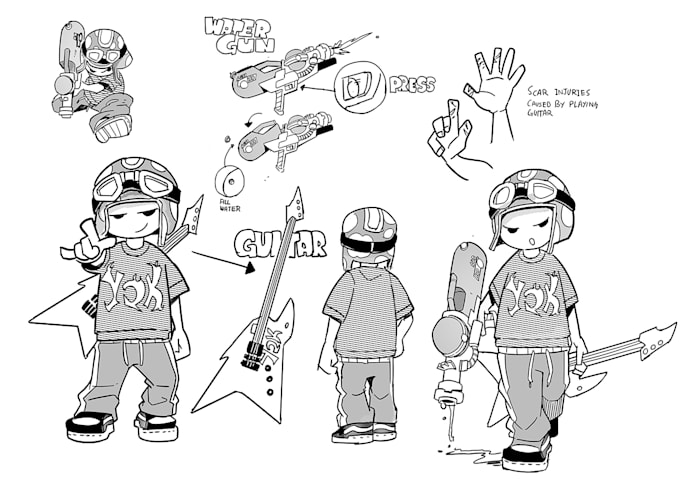 draw character design in manga style