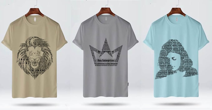 do typography word cloud and custom graphic t shirt design
