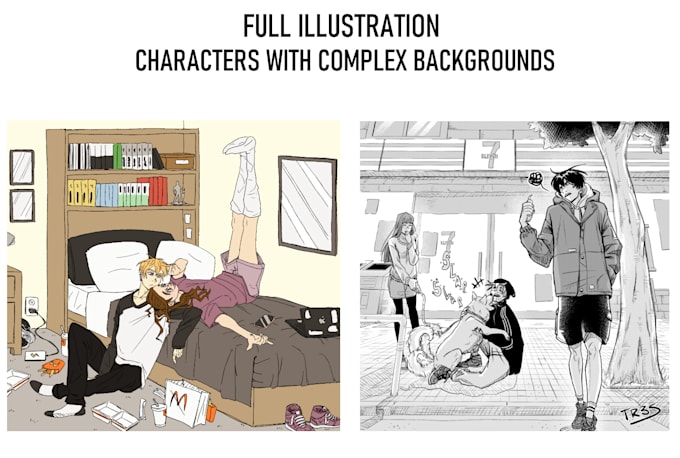 draw any anime or manga style illustration