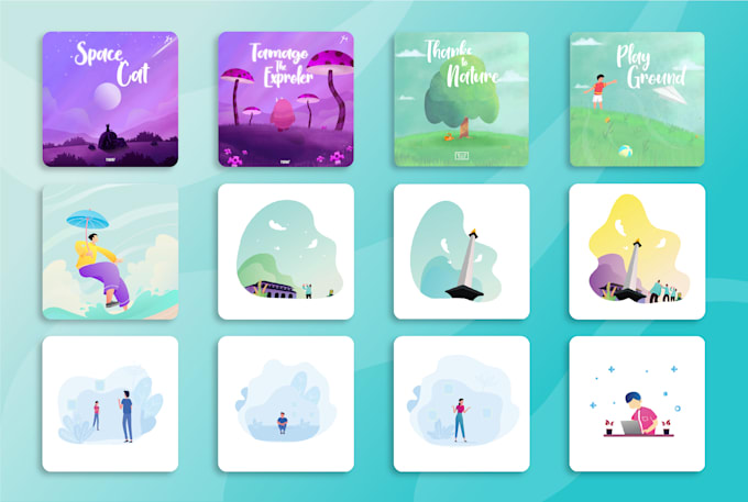 design custom flat illustration for saas and app onboarding