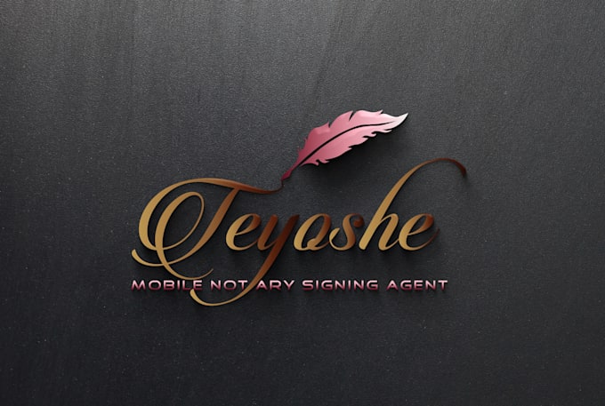 modern notary signing logo