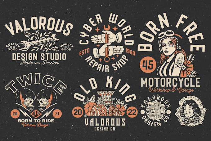 create unique vintage tattoo tshirt designs for your brand