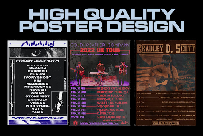 design your event, tour or gig poster