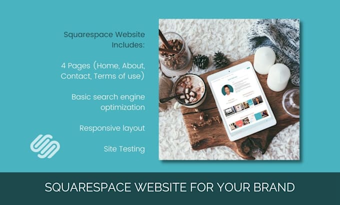 create a four page squarespace website