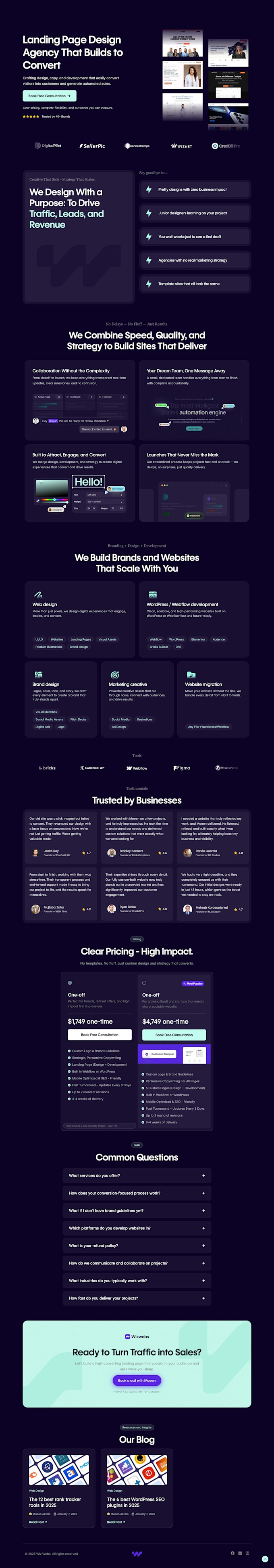 build wordpress landing page design elementor landing page