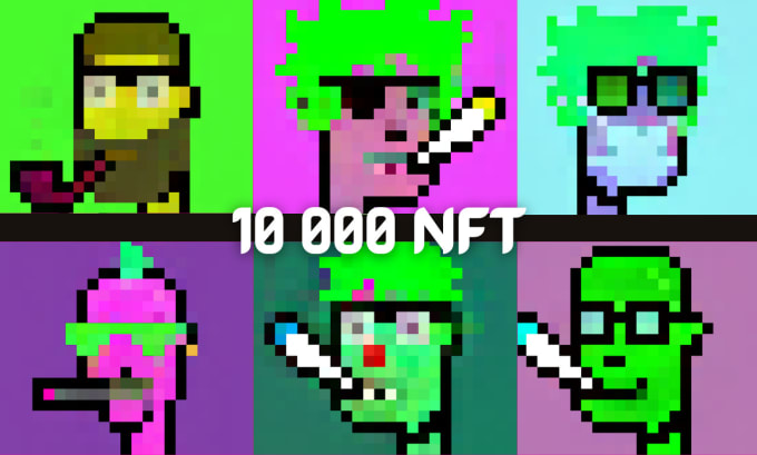 Create an nft pixel art collection like crypto punks by