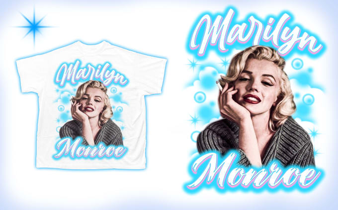 make vintage airbrush 90s 80s tee