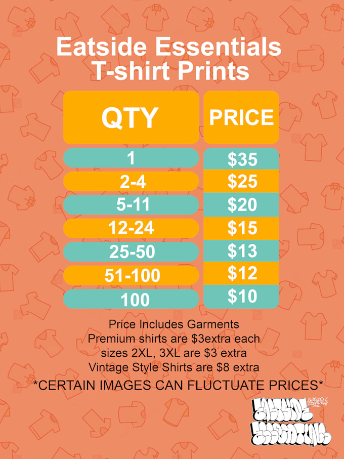 Price chart flyer designs by Shamimhosain3 Fiverr