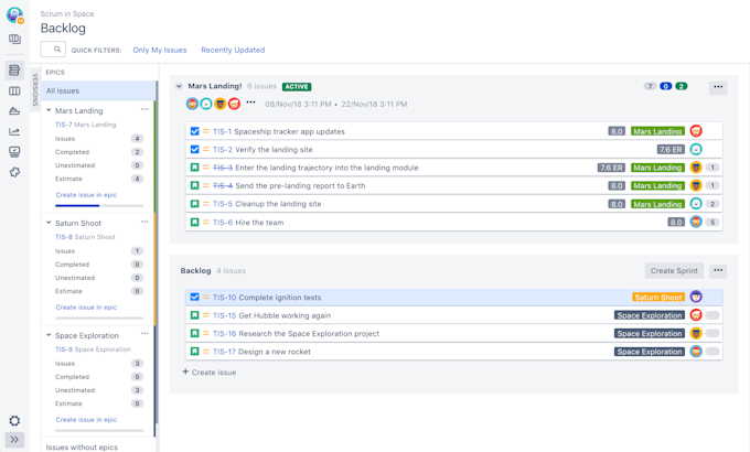 install and configure scrum project in jira