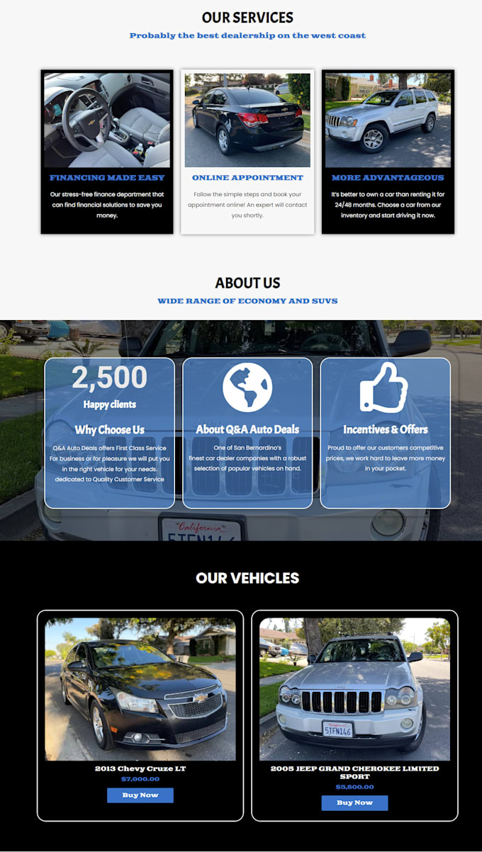 design responsive car dealer website in 24 hours