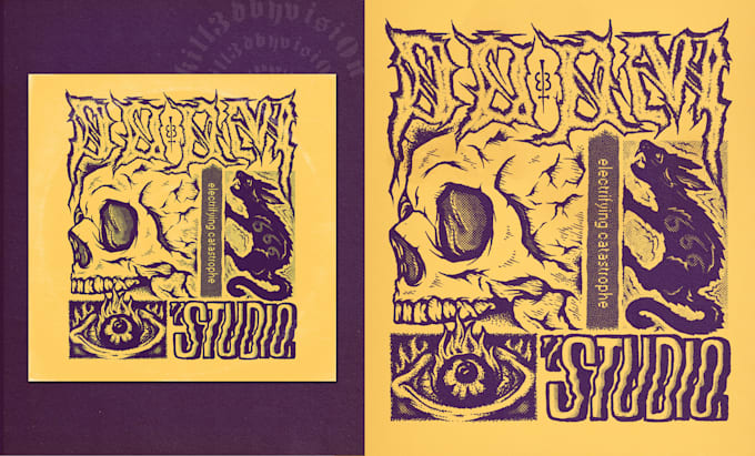 design unique hand drawing album art