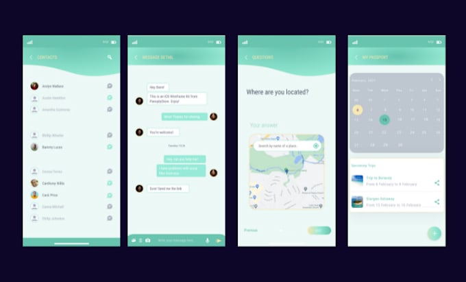 design your app prototype in figma or adobe xd