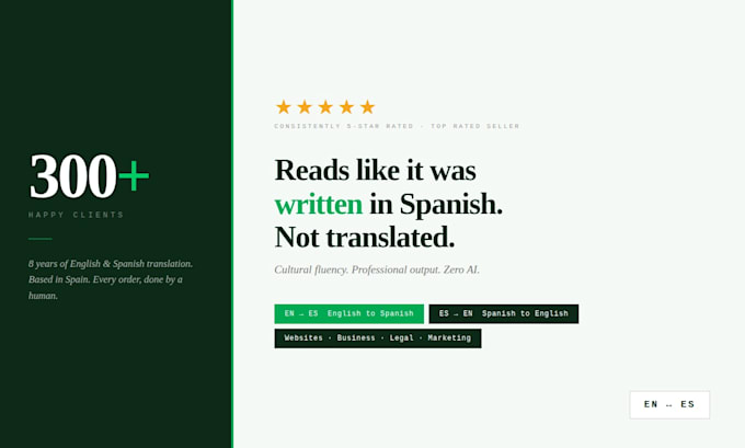 translate english to spanish or spanish to english professionally