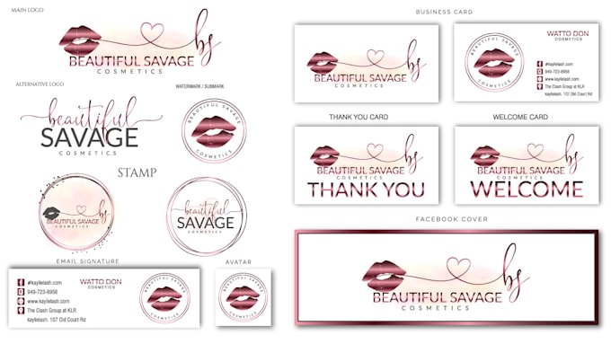 do beauty, fashion eyelash signature logo with branding kit