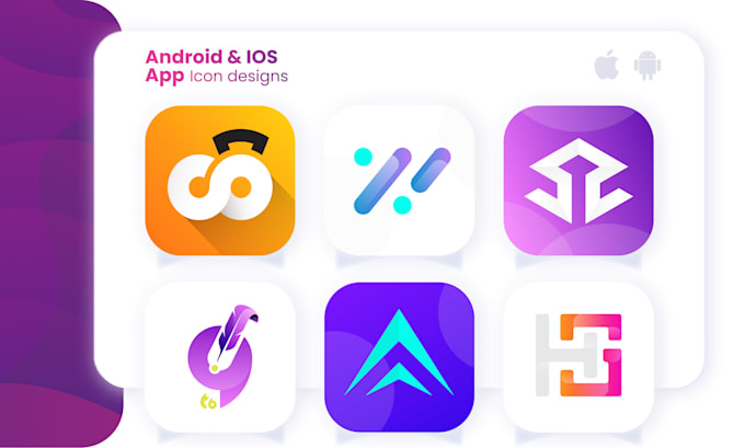 design modern app icon logo with two concepts