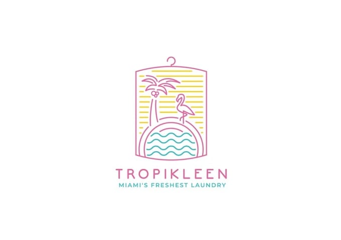 design fun and bright laundry logo  in 1 day