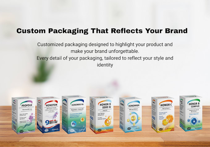 design pharmaceutical box, packaging, or label
