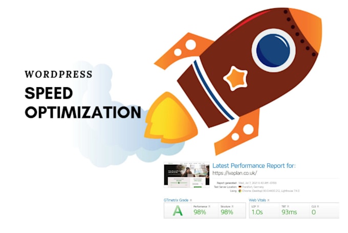 increase wordpress website speed and install SSL and SEO