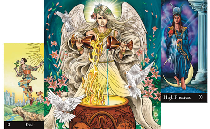 make illustration for tarot cards