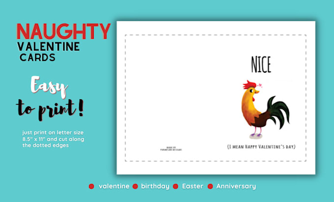 create funny valentine day card, greeting, birthday, easter