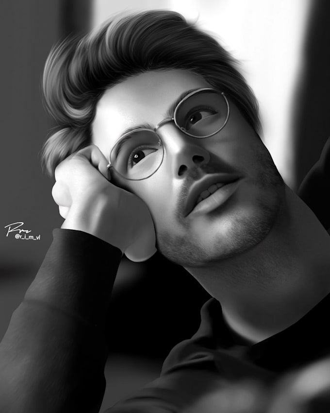 draw realistic digital art for you