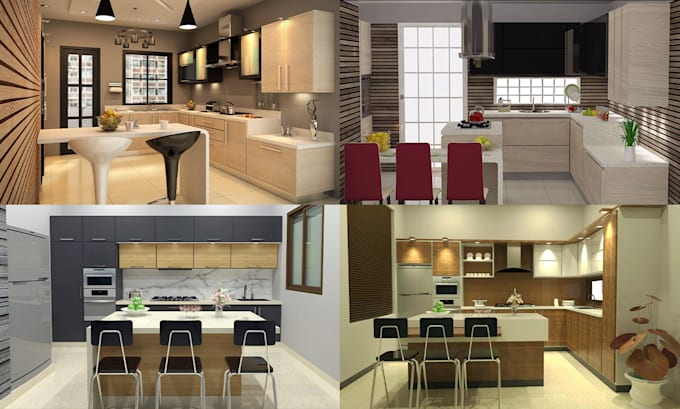 create realistic exterior or interior design render