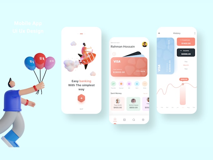 Do professional ui ux design for your mobile app by Alamin36316564 | Fiverr