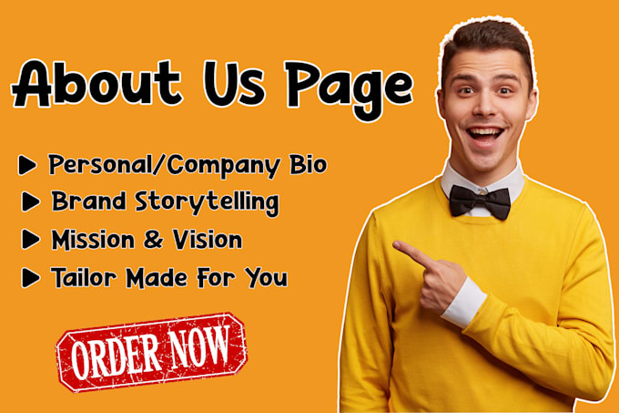 write an exclusive about us page, about me  or bio