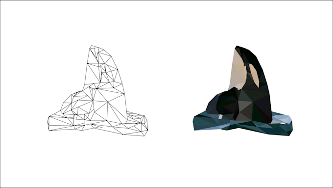 design simple 2d low poly