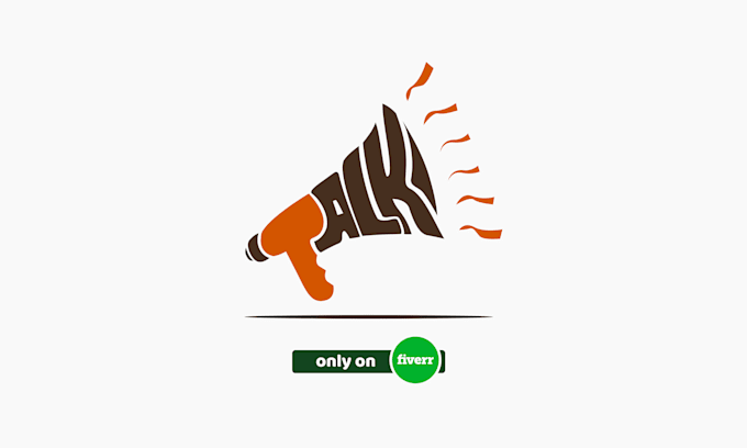 draw word art logo into a unique shape