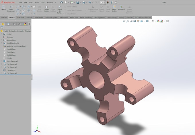 Draw 2d and 3d models using solidworks autocad etc