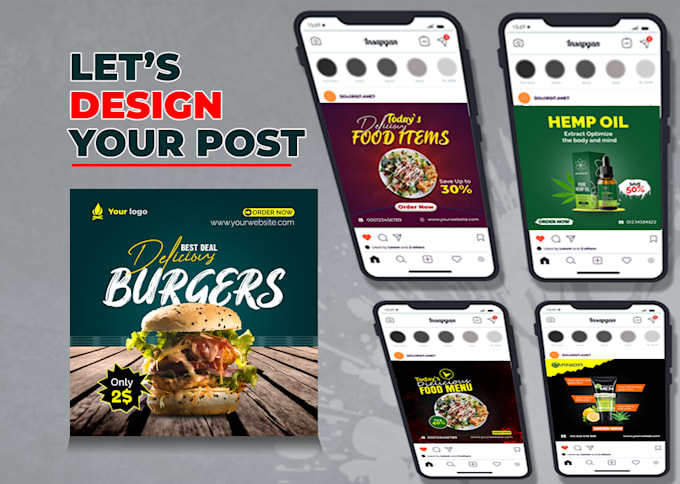 create 30 social media post design, instagram, facebook linkedin ads
