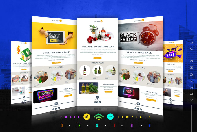 Design klaviyo and active campaign email template newsletter by