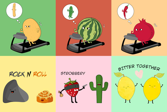 design cute cartoon characters