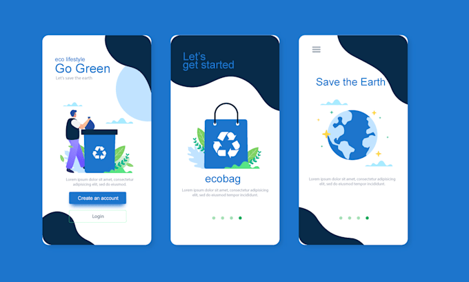 design cool onboarding and splash screen for android or ios