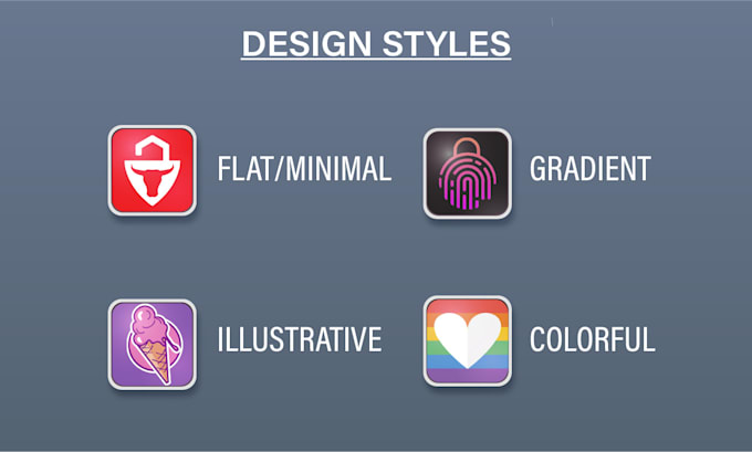 design simple and trendy app icon for android and IOS apps