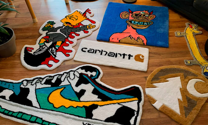 make a real custom rug from any picture or design