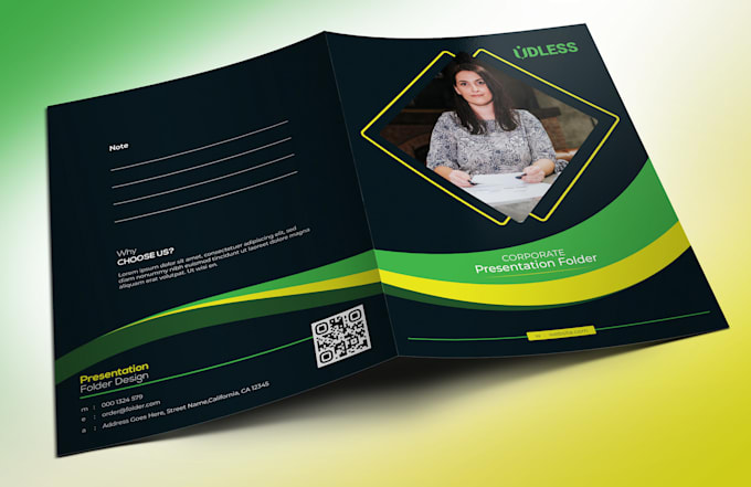design stylish, modern, and elegant presentation folder design