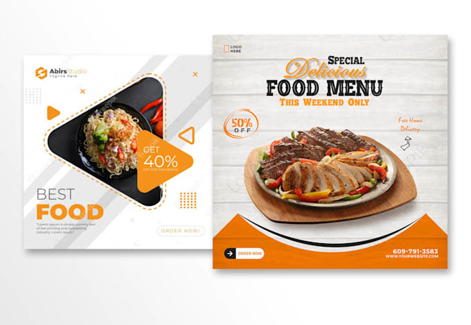 create food instagram, social media ads