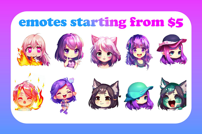 design chibi emotes for your twitch