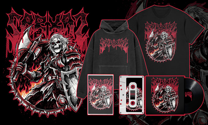 do dark art illustration for streetwear and t shirt design