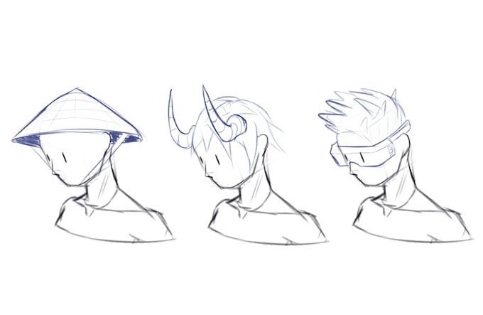 sketch your game character, weapon, props