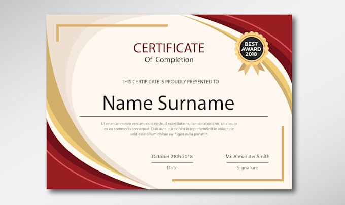 design amazing custom certificate