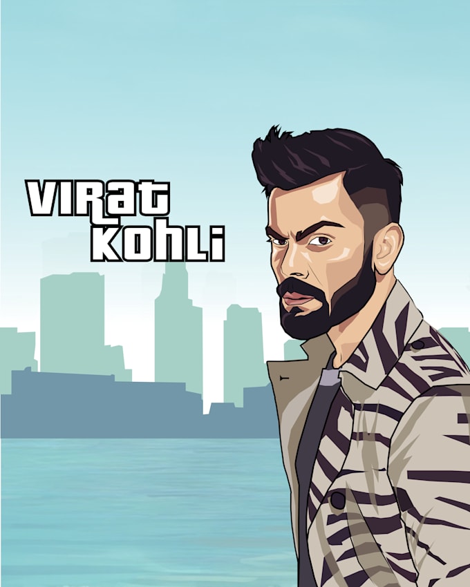 transform you into a gta style character on illustrator