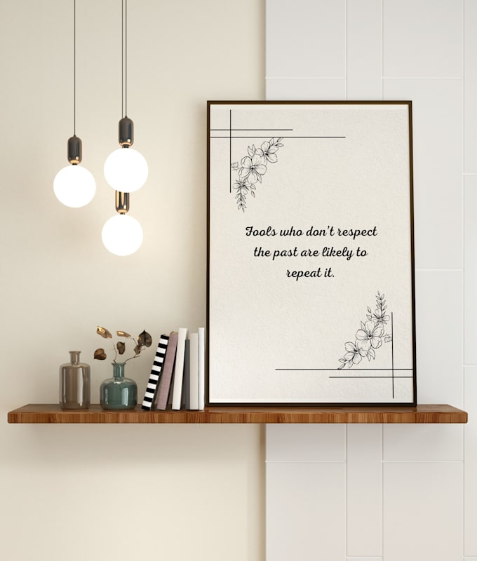 Design an inspirational quotes canvas wall art by Dazai1411 Fiverr