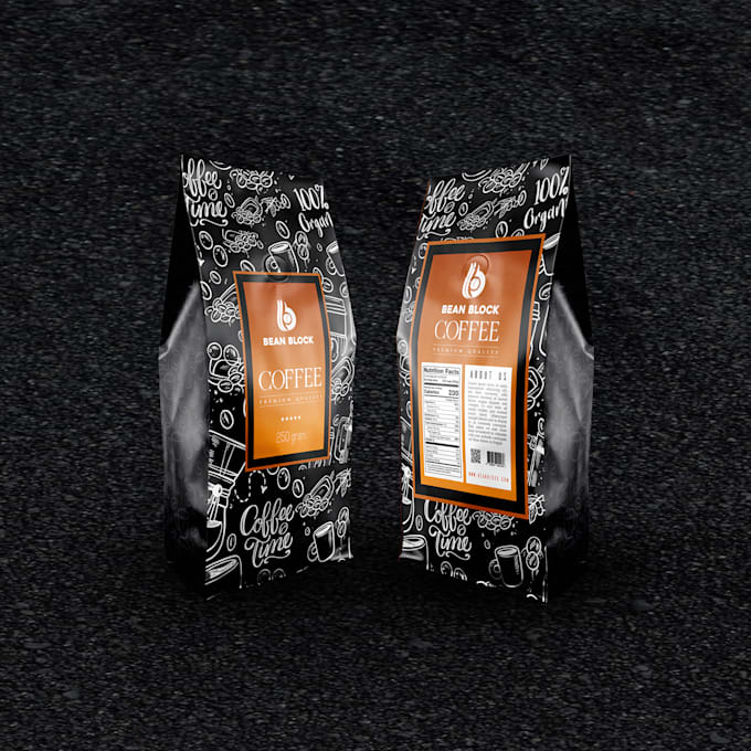 create premium tea or coffee bags packaging design