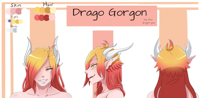 make your oc character sheet with full color palette