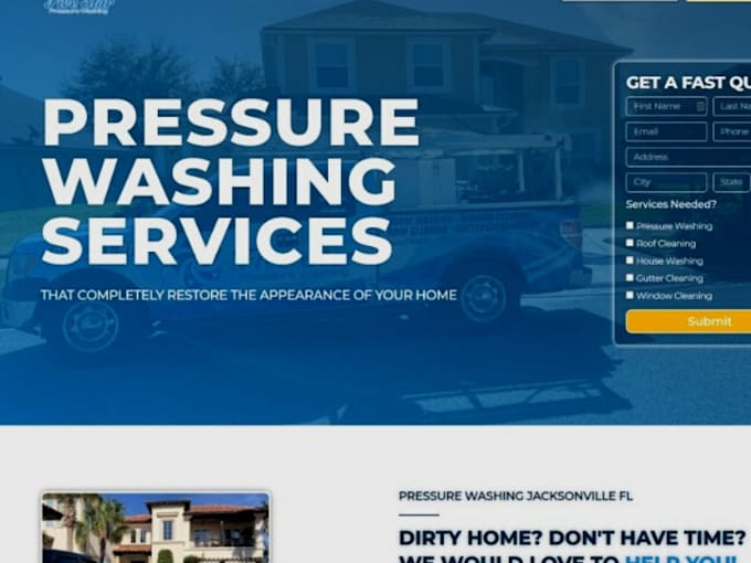develop plumber, cleaning services website on wordpress